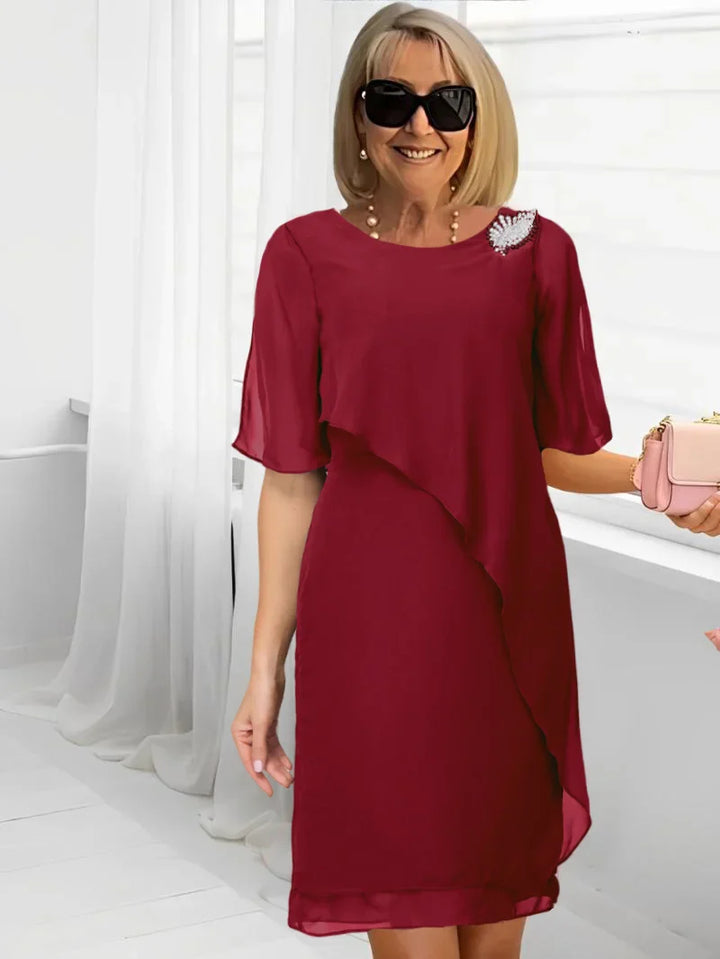 Alureva™ | Draped Bloom Dress