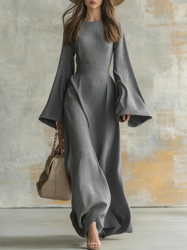 Olarisse™ |  Elegant Long Ribbed Dress