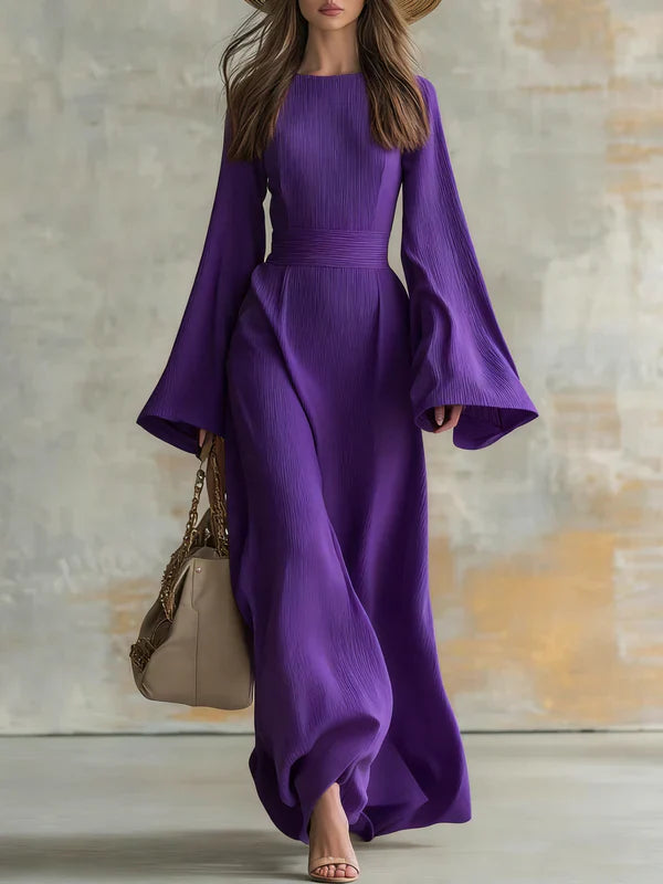 Olarisse™ |  Elegant Long Ribbed Dress