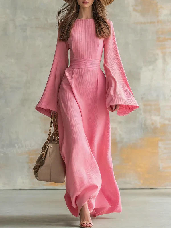 Olarisse™ |  Elegant Long Ribbed Dress