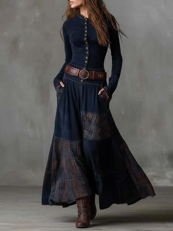 Annabille™ | Classic Suede Belt Dress