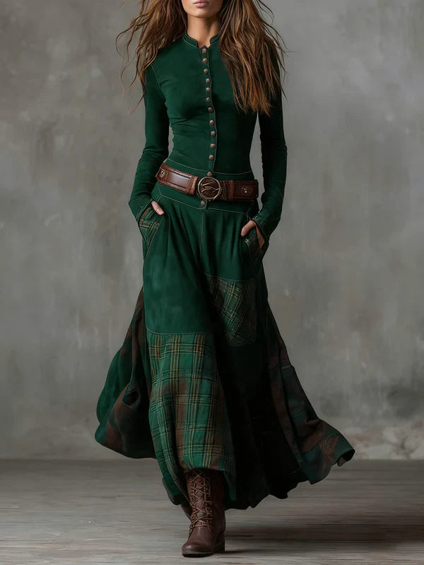 Annabille™ | Classic Suede Belt Dress