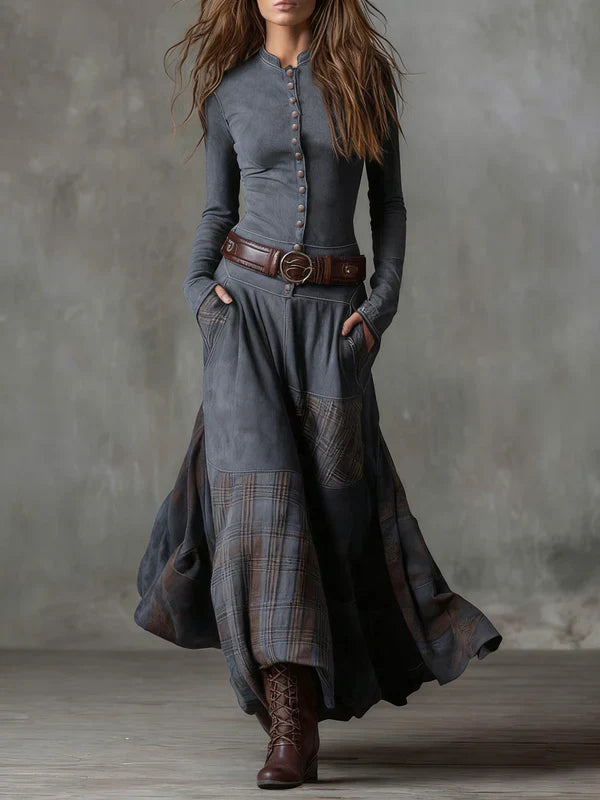Annabille™ | Classic Suede Belt Dress