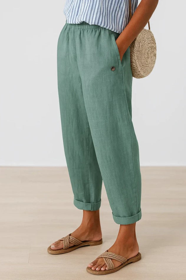 Romina Timeless Linen-Look Trousers